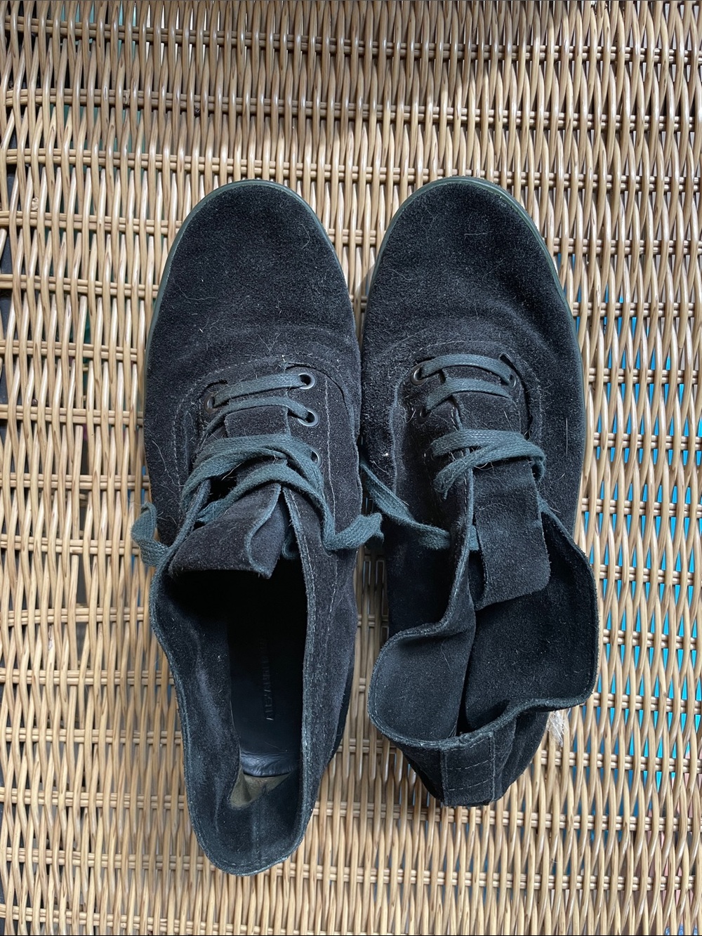 Alexander Wang Black Suede Lace-Up Women's high tops - 40 (fits like a 9.5)